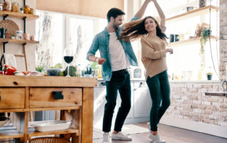 dancing in the kitchen